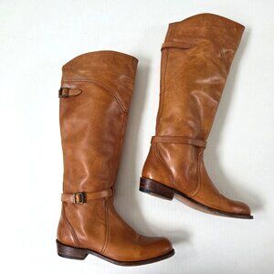 Frye Dorado Riding Boots Womens 7 Brown Leather Western Cowgirl